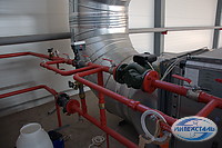обвязка установки воздушного отопления склада